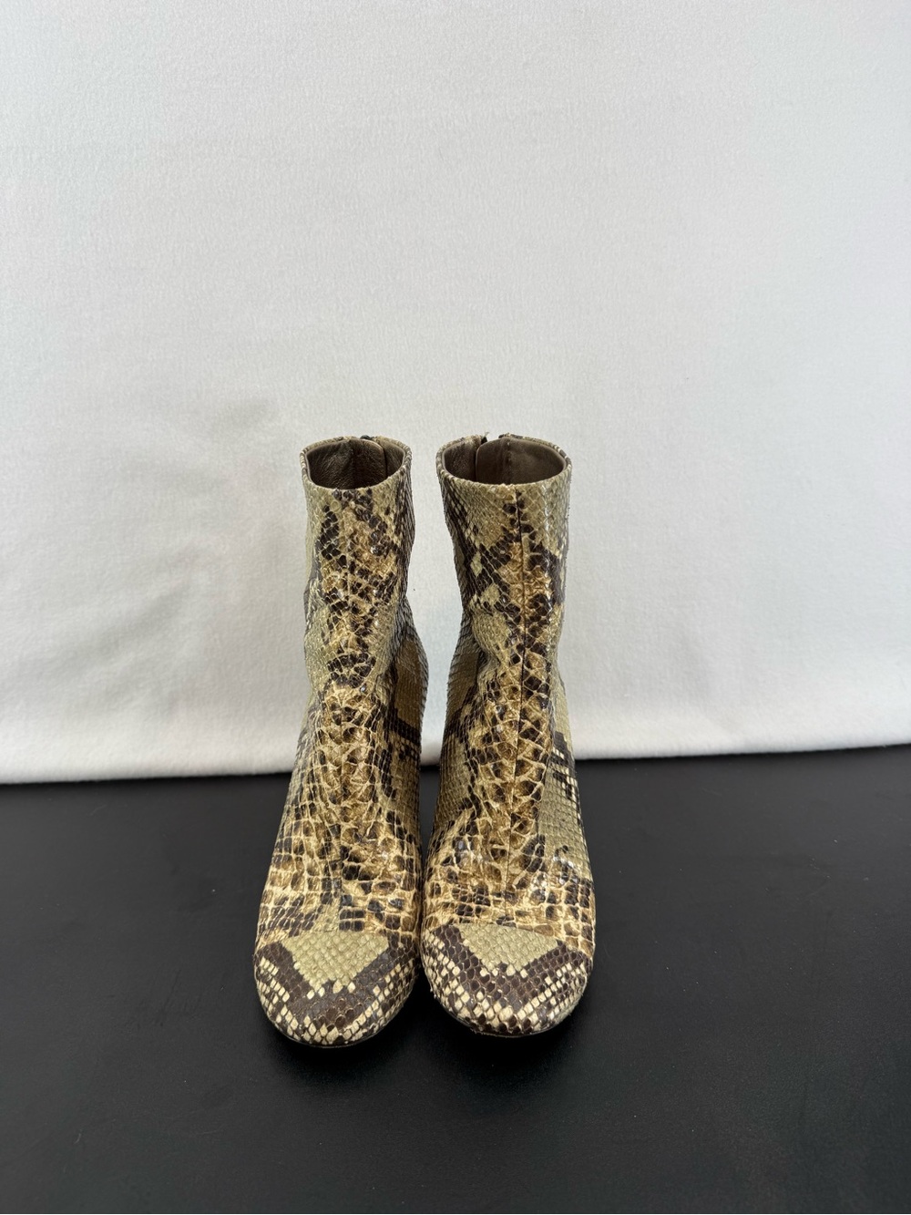 Isabel Marant Snake Print Ankle Boots in Beige and Brown - Picture 2 of 10
